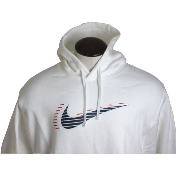Men's Nike Sportswear Club USA Classic Hoodie PO Sweatshirt White Size XL NWT - Picture 3 of 4